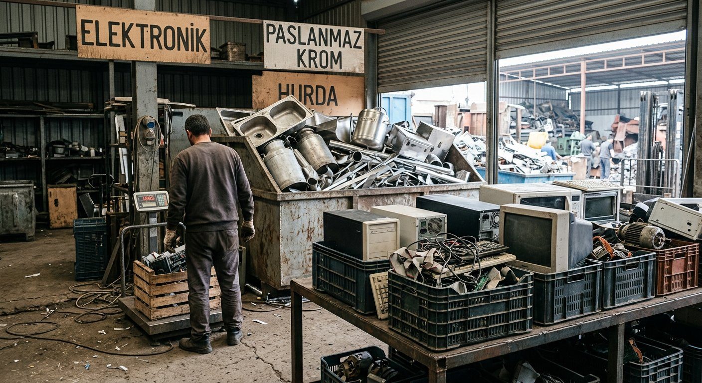 Krom ve paslanmaz metal parçaları
