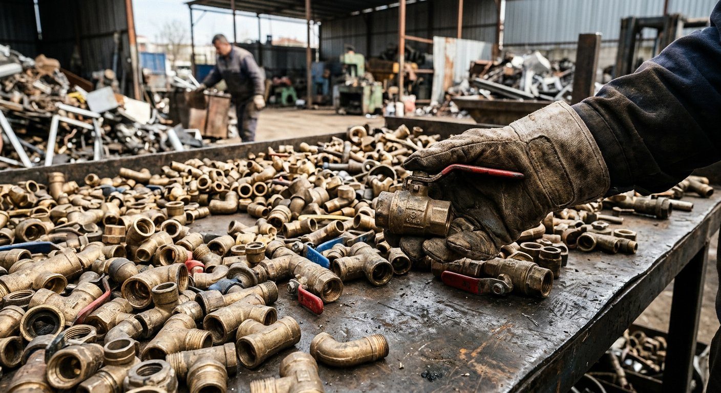 Sarı pirinç hurda parçaları